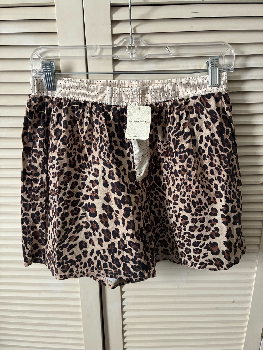 Leopard Print High Waist Women’s Shorts - Neutral Tones